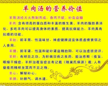 羊肉汤的功效,羊肉汤的作用